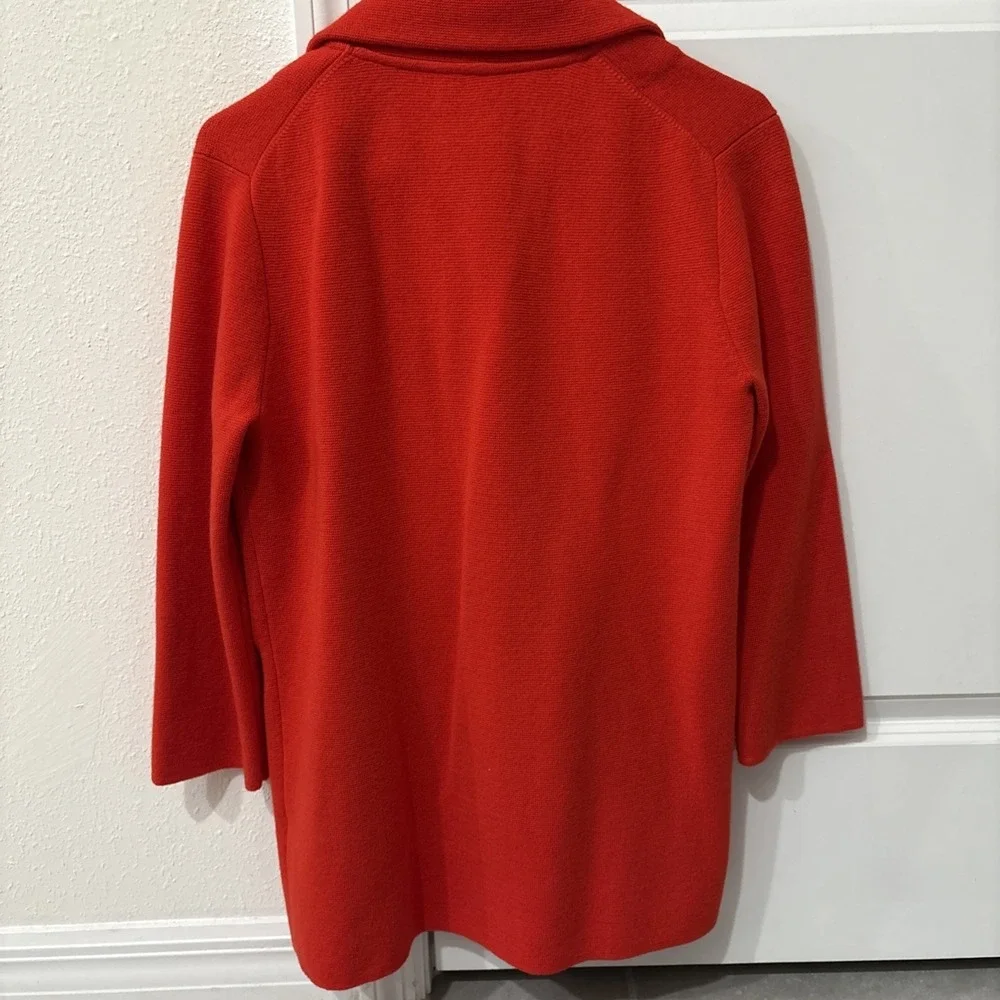 J. Crew Sophie Open Front Sweater Blazer J0244 Red Sz‎ XS Holiday Core Wardrobe